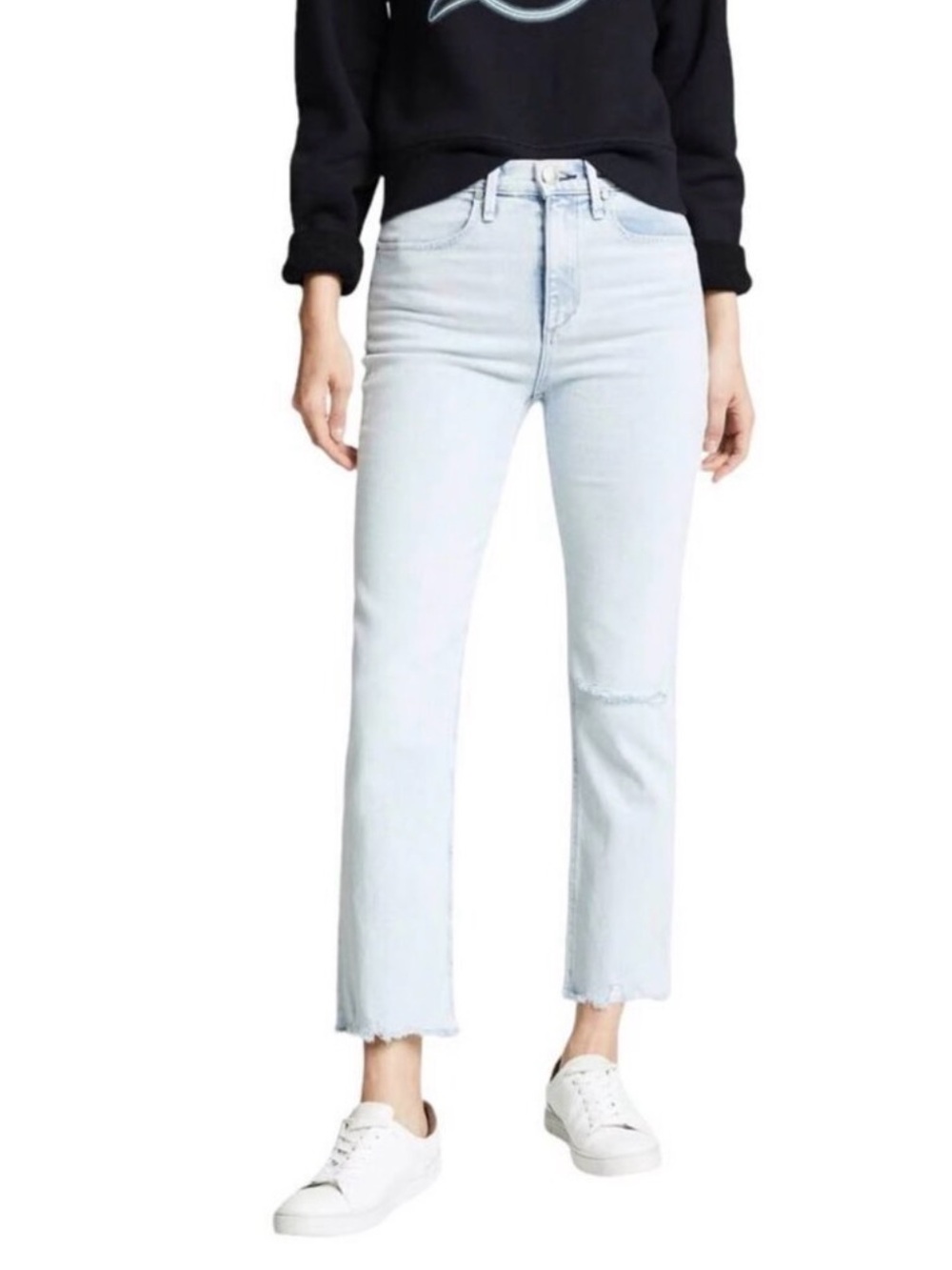 NEW Rag & Bone Dean with Holes Ankle Cigarette jeans size 25